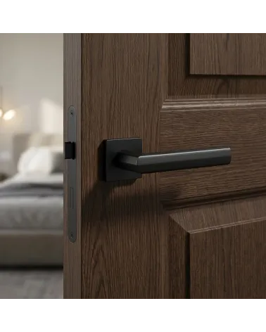 FRESIA square black door handle