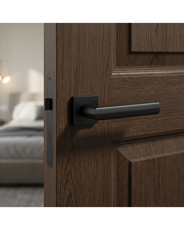 FRESIA square black door handle