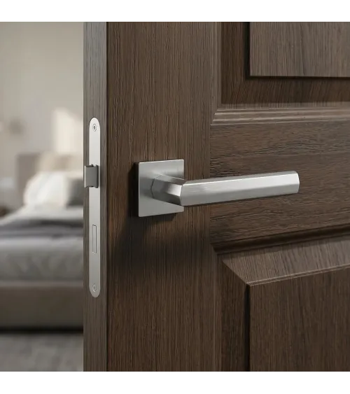 FRESIA satin chrome door handle designer handle