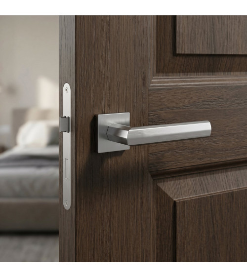 FRESIA satin chrome door handle designer handle