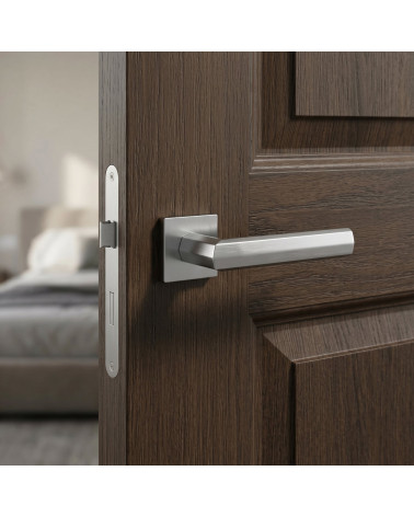 FRESIA square satin chrome door handle