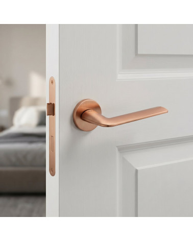 Round door handle in copper finish STINGER