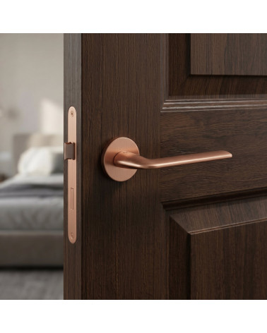 Round door handle in copper finish STINGER