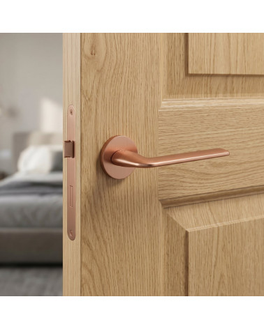 Round door handle in copper finish STINGER