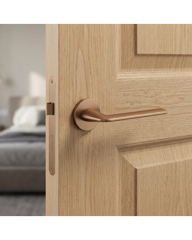 Light brown round STINGER door handles