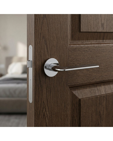 Polished chrome round STINGER door handles