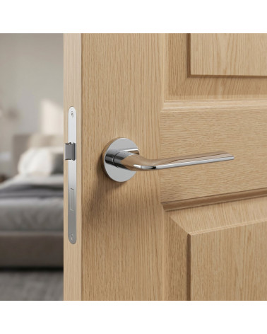 Polished chrome round STINGER door handles