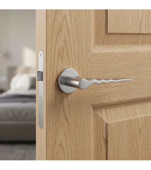 Ento Flow satin chrome door handle design handle