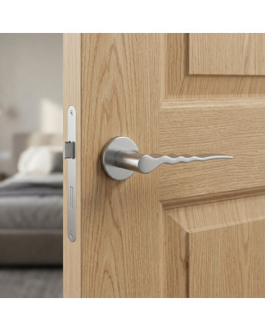 Satin chrome door handles Ento Flow