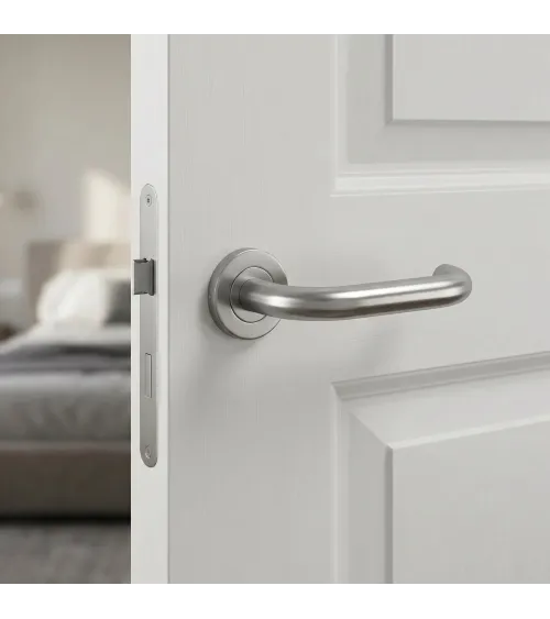 OVAL 1704 stainless steel door handle designer ironmongery