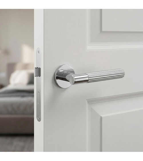 Polished chrome LIVIA door handle designer handle