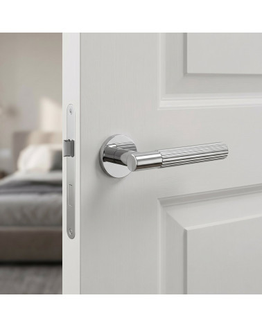Polished chrome door handle LIVIA