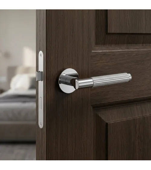 Polished chrome LIVIA door handle designer handle