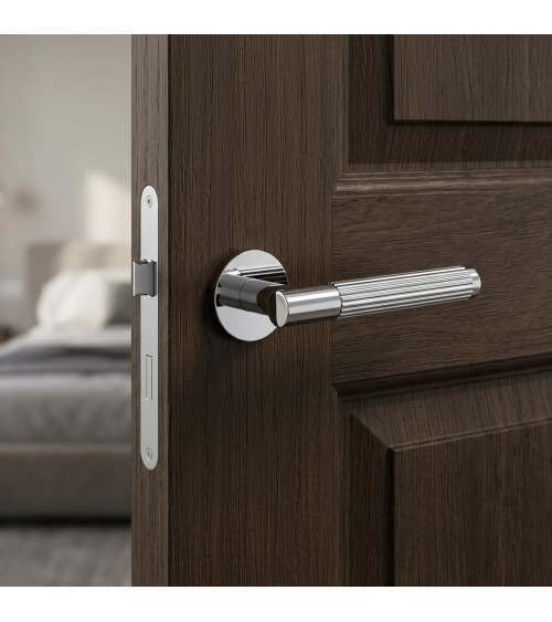 Polished chrome LIVIA door handle designer handle