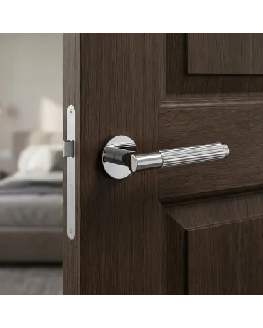 Polished chrome door handle LIVIA