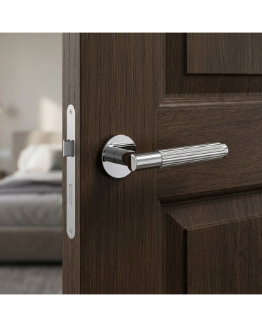 Polished chrome door handle LIVIA