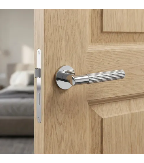 Polished chrome LIVIA door handle designer handle