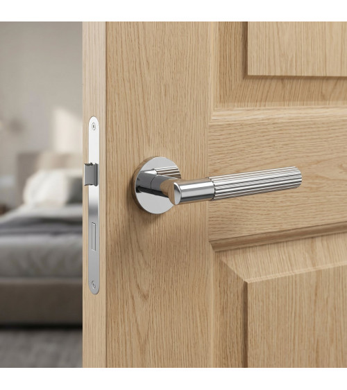 Polished chrome LIVIA door handle designer handle