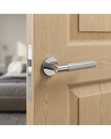 Polished chrome door handle LIVIA