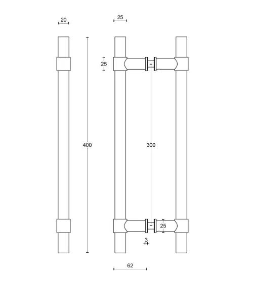 PB400 stainless steel pull handle – FORMANI