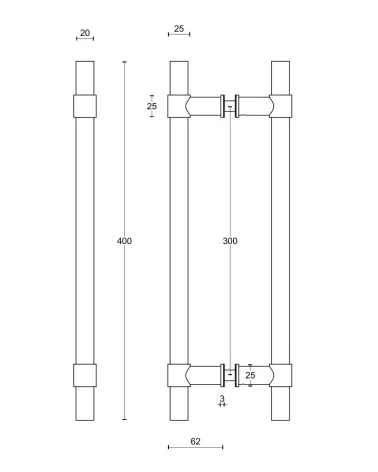 PB400 stainless steel pull handle – FORMANI