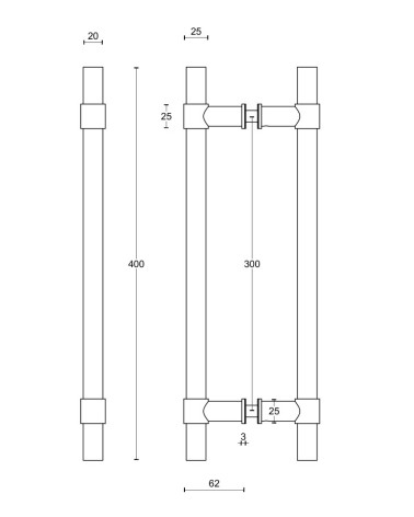 PB400 stainless steel pull handle – FORMANI