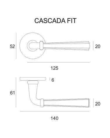 Bronze Door Handle with Traditional Aesthetics - CASCADA Model