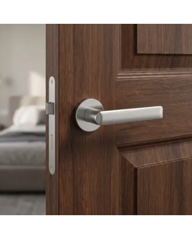 Satin chrome door handle MILA