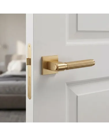 Satin gold finish door handle GRANADA