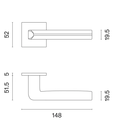 SALICE matte gold door handle design hardware