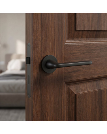 Matt black UTA door handles