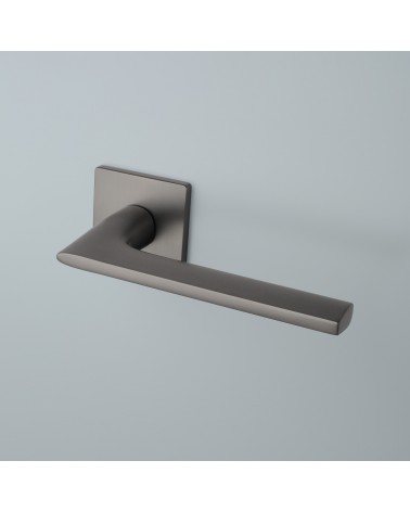 SALVIA door handle designer handle colour 2 fitted on a door