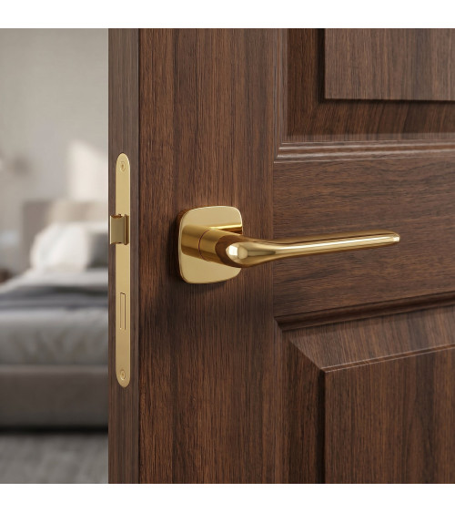 FLAT door handle polished gold finish design handle