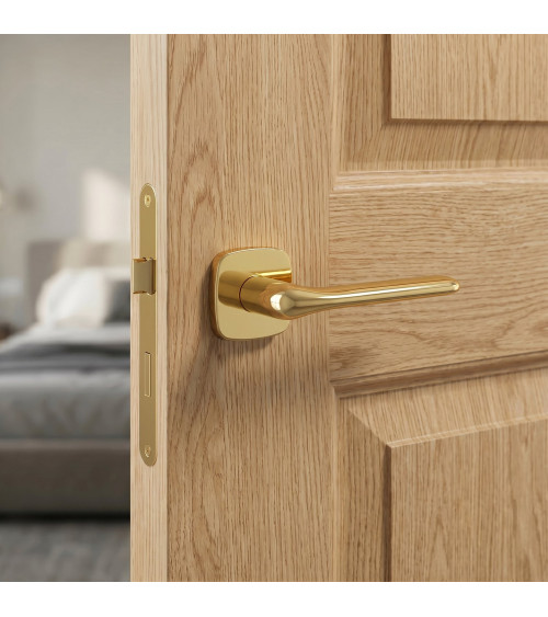 FLAT door handle polished gold finish design handle