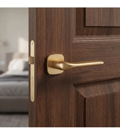FLAT matte gold door handle design handle