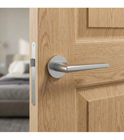 Satin chrome SALTA door handle design handle