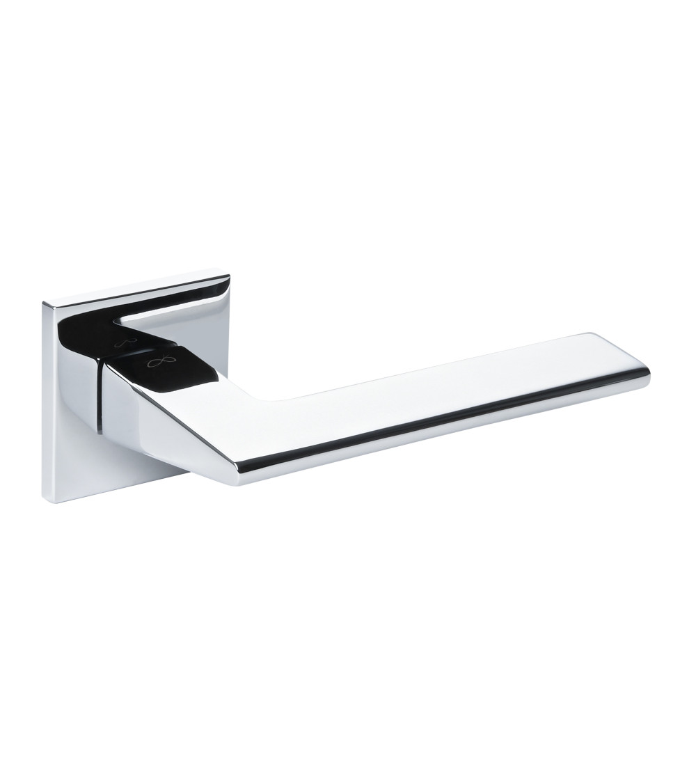 Polished chrome Shark door handle - designer handle