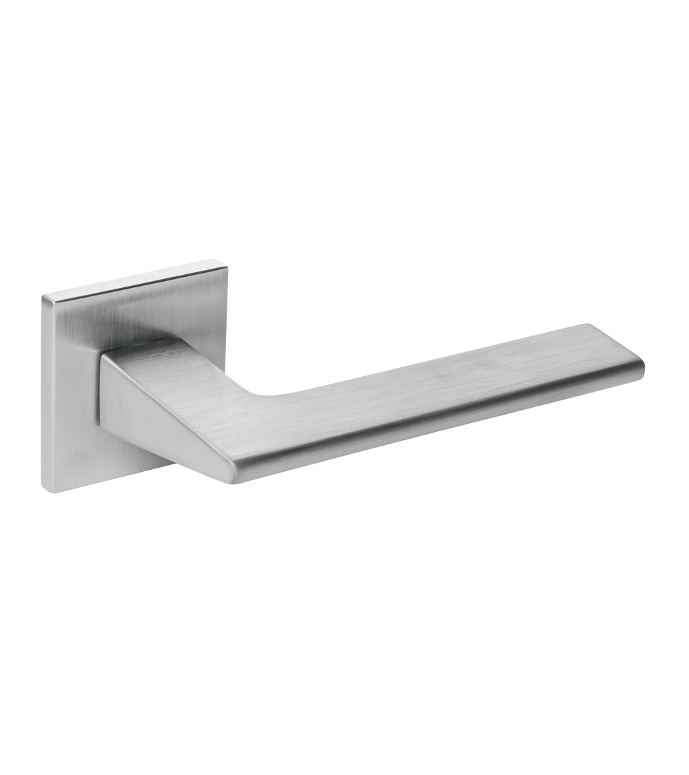 Brushed chrome Shark door handle - designer handle