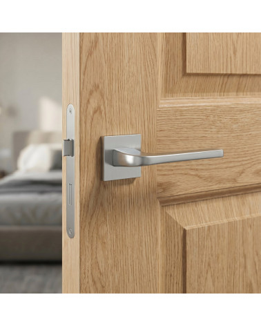 Satin chrome door handles NAKA