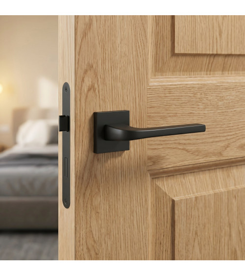 NAKA design black door handle