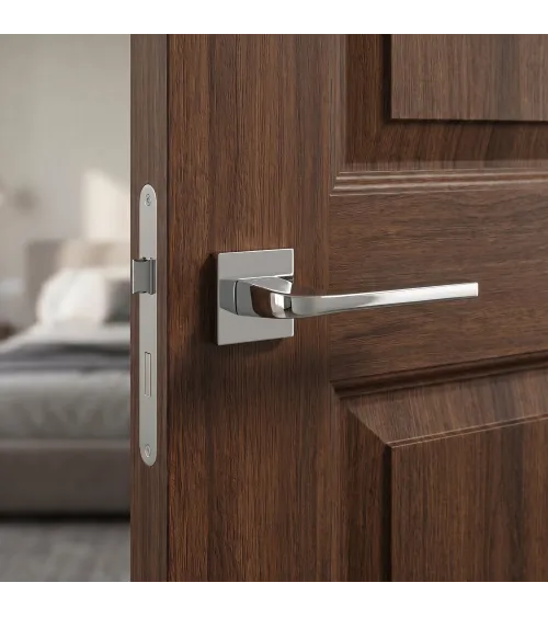 NAKA design polished chrome door handle