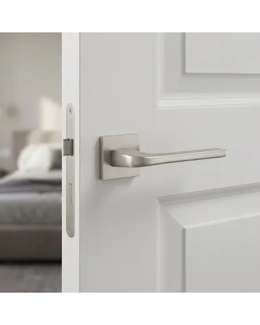 Satin nickel NAKA door handles