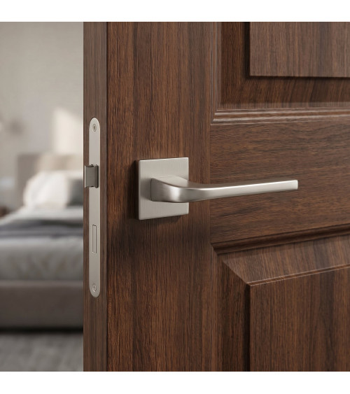NAKA satin nickel door handle design handle