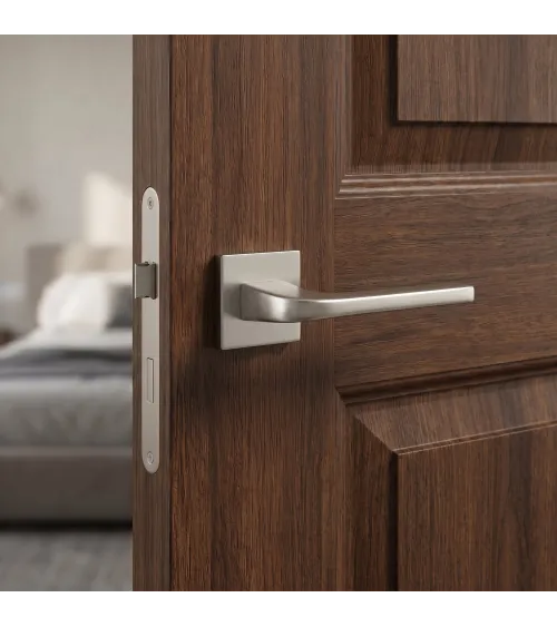 NAKA satin nickel door handle design handle