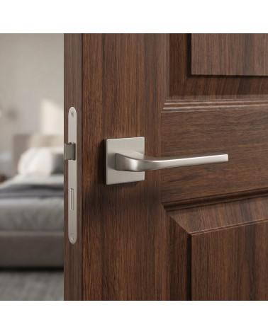 Satin nickel NAKA door handles