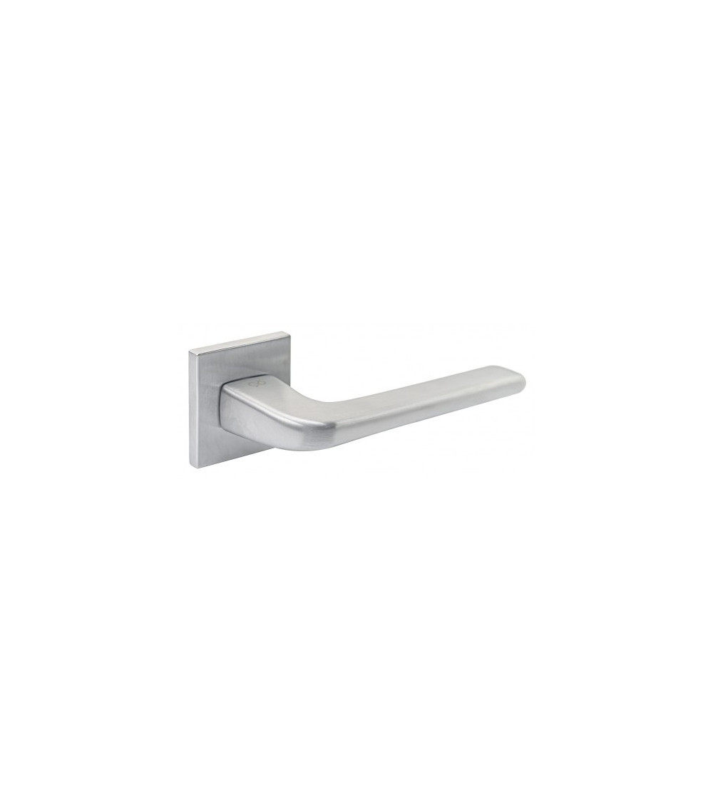 Brushed chrome Solo door handle - designer handle