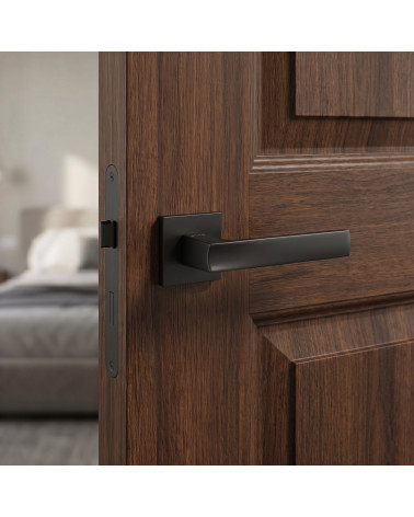 Matt black door handle LIMA