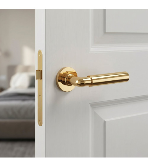FICARIA door handle polished gold design handle