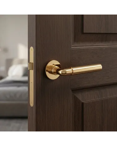 Polished gold door handle FICARIA