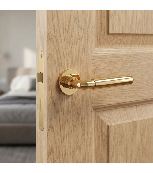 FICARIA door handle polished gold design handle